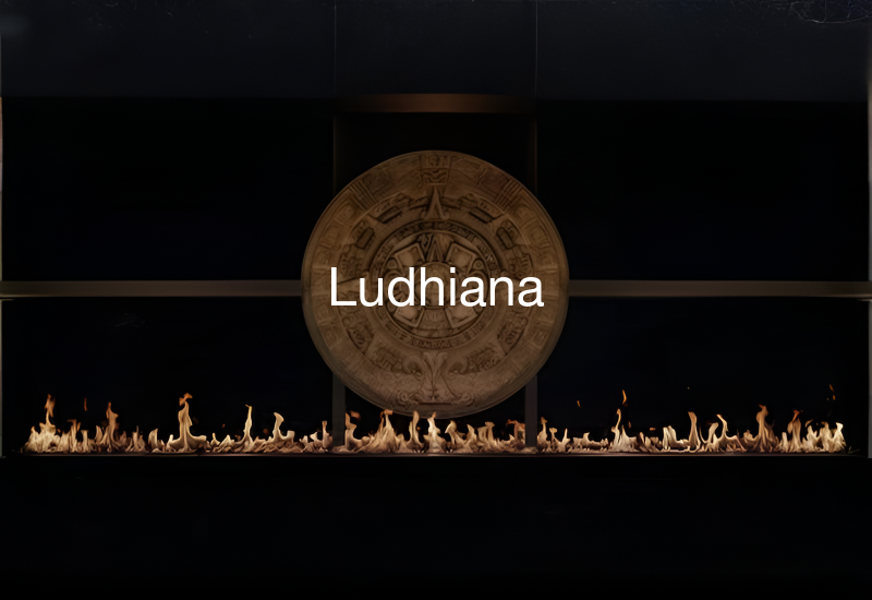 Luxury indoor and outdoor fireplaces in Ludhiana by Spacio including water vapour, LED, bioethanol and gas fireplaces