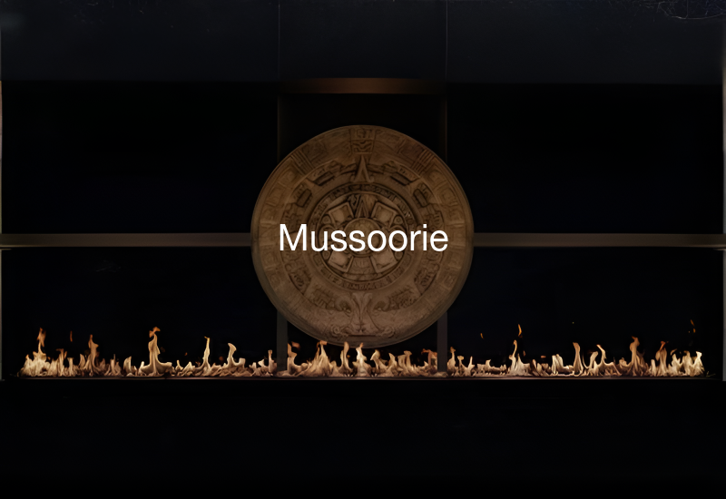 Luxury indoor and outdoor fireplaces in Mussoorie by Spacio including water vapour, LED, bioethanol and gas fireplaces