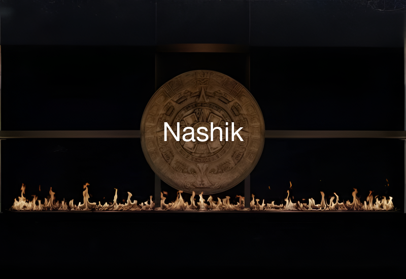 Luxury indoor and outdoor fireplaces in Nashik by Spacio including water vapour, LED, bioethanol and gas fireplaces