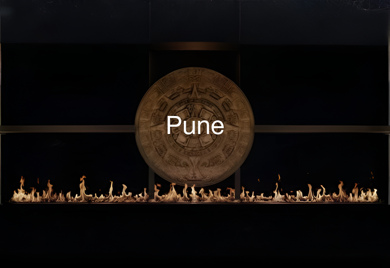 Luxury indoor and outdoor fireplaces in Pune by Spacio including water vapour, LED, bioethanol and gas fireplaces