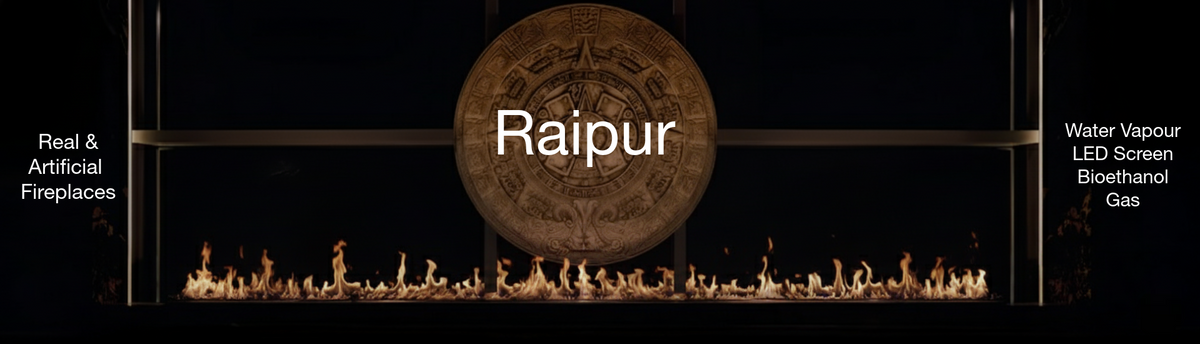 Luxury indoor and outdoor fireplaces in Raipur by Spacio including water vapour, LED, bioethanol and gas fireplaces