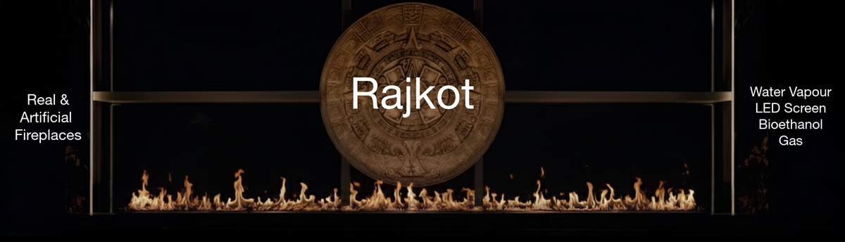 Luxury indoor and outdoor fireplaces in Rajkot by Spacio including water vapour, LED, bioethanol and gas fireplaces