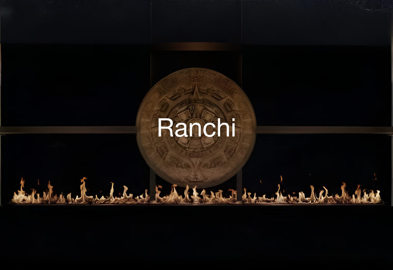Luxury indoor and outdoor fireplaces in Ranchi by Spacio including water vapour, LED, bioethanol and gas fireplaces