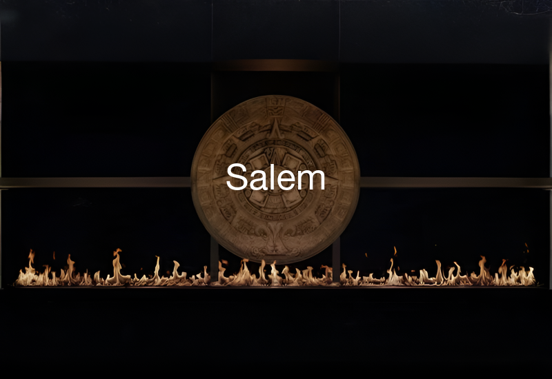 Luxury indoor and outdoor fireplaces in Salem by Spacio including water vapour, LED, bioethanol and gas fireplaces
