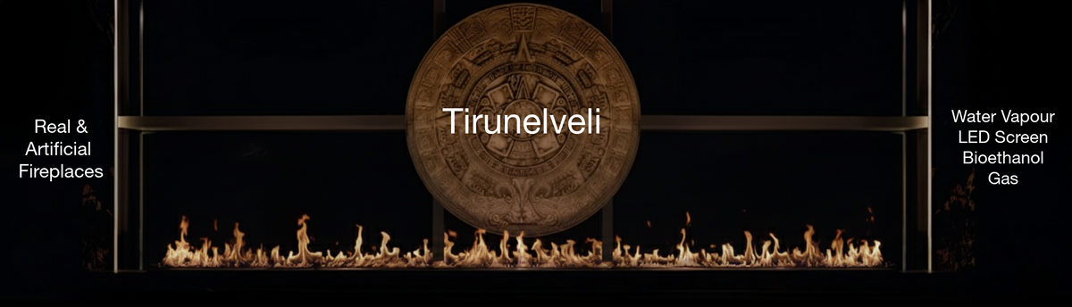 Luxury indoor and outdoor fireplaces in Tirunelveli by Spacio including water vapour, LED, bioethanol and gas fireplaces