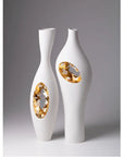 A pair of Fos Ceramiche Falling in Love Gold Vases by Enea Mazzotti.