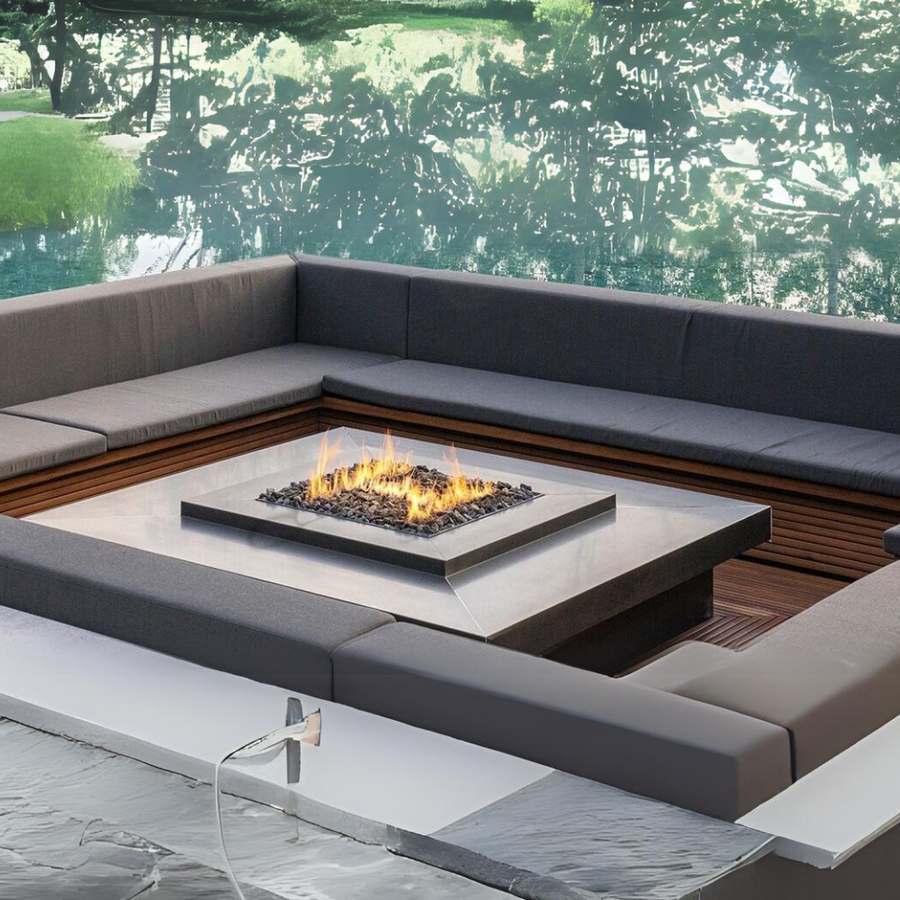 Galio H Outdoor Gas Insert Fireplace by Planika | Spacio