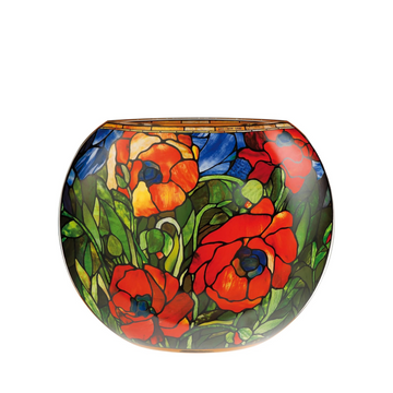 Goebel Oriental Poppy Vase on a white background available at Spacio India for Luxury Homes collection of Decor Accessories