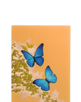 Close Top look of Goebel Blue Butterflies Wall Art on a white background available at Spacio India for Luxury Homes collection of Decor Accessories