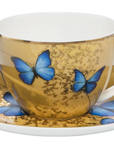 Close look of Goebel Joanna Charlotte Blue Butterflies Cup on a white background on a white back ground available at Spacio India for luxury homes of tableware collection.