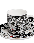 Close look of Goebel Two Cup & Saucer set by Billy The Artist available at Spacio India Collection of Tableware for Luxury Homes