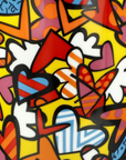 Detailed look of Goebel All We Need Is Love small vase by Romero Britto available at Spacio india for Luxury Home Decor Pop Art Accessories Collection