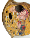 Detailing of Goebel Vase The Kiss by Gustav Klimt in Porcelain on White background available at Spacio India from the Luxury Home Decor Artefacts Collection