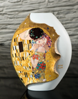 Goebel Vase Small The Kiss by Gustav Klimt in Porcelain on a stone background available at Spacio India from the Luxury Home Decor Artefacts Collection