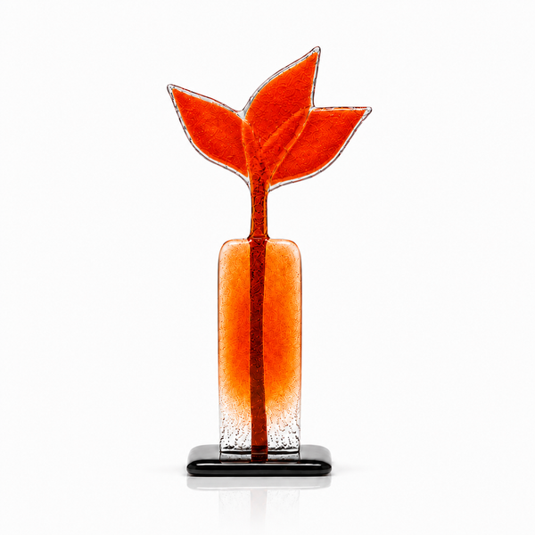 Meadow Flower Orange 50 Glass Sculpture