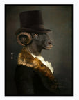 A Ibride Collector Portrait Maupin Medium (Limited Edition), created by Ibride in France, is a collector's portrait of a ram wearing a top hat.
