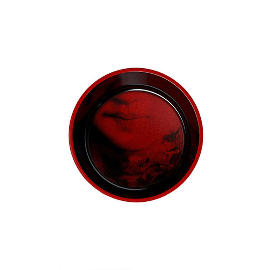 Ibride Ming Red China stackable set displaying a red bowl with lady lips with floral art on white back ground available at Spacio India for luxury home decor of collection Tableware Accessories =