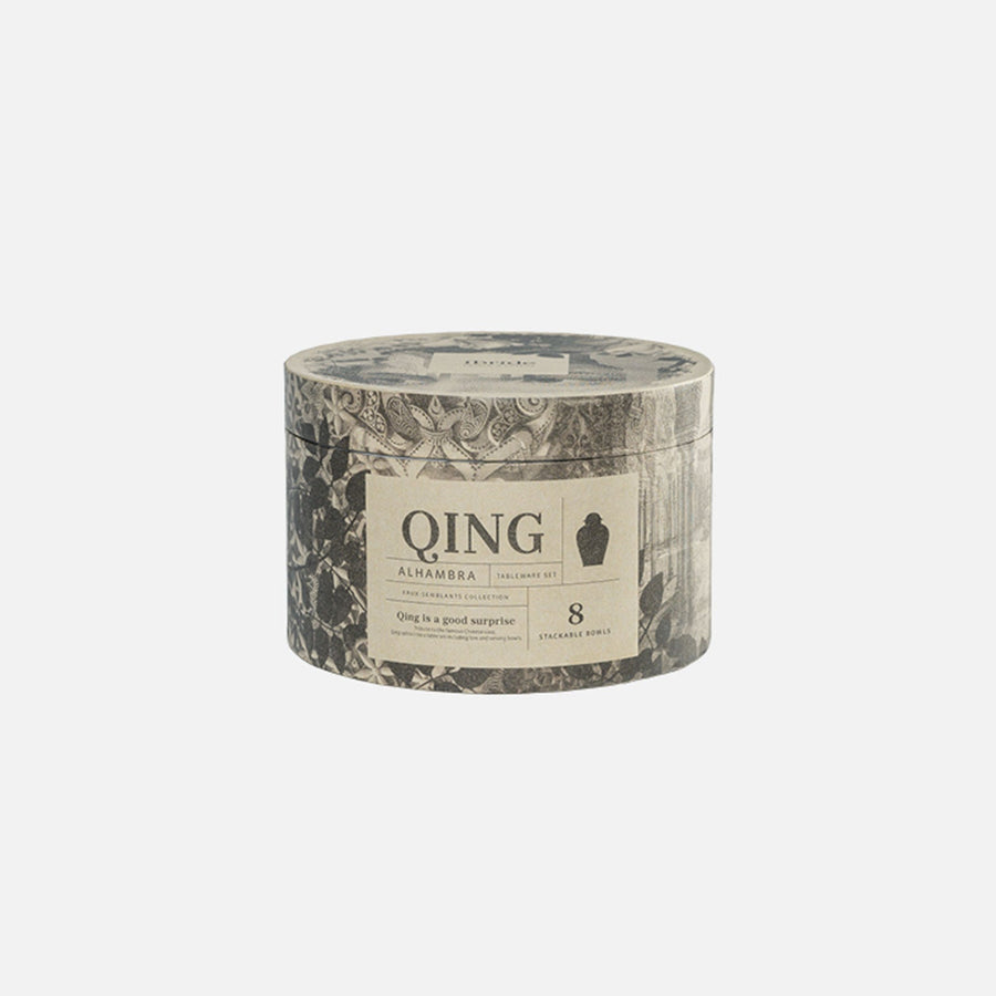 Qing Alhambra Rose stack set box on a white back ground available at Spacio India for Luxury Home Decor Collection of Tableware Accessories