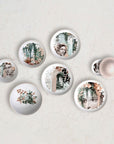 Plates & Bowls from Ibride Qing Alhambra Rose Stack table set laying on table available at Spacio India for luxury home decor of collection Tableware Accessories