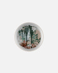 Medium plate with floral art & Palace space art on it from Qing Alhambra Rose stack set on a white back ground available at Spacio India for Luxury Home Decor Collection of Tableware Accessories