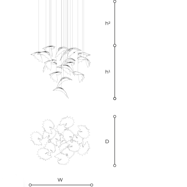 Dalia T756 EFG Fluid Art Composition Light by Italamp | Spacio