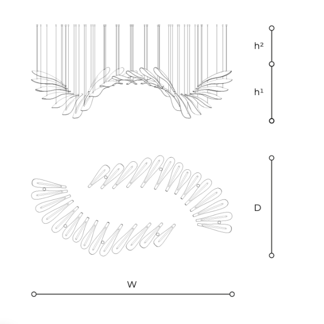 Flora T760 FGH Fluid Art Composition Light by Italamp | Spacio