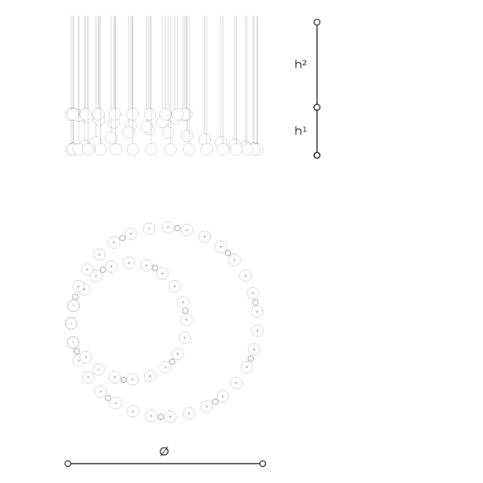 Lila T776 BCD Fluid Art Composition Light by Italamp | Spacio