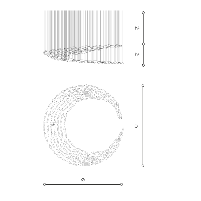 Neda T764 ABC Fluid Art Composition Light by Italamp | Spacio