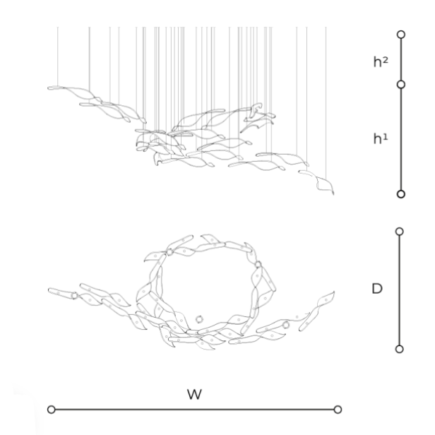 Neda T764 DEF Fluid Art Composition Light by Italamp | Spacio