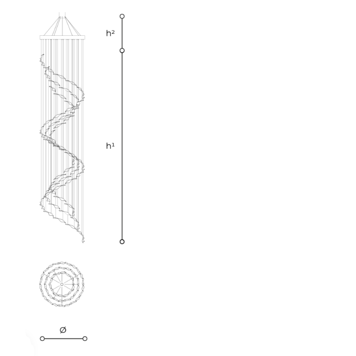 Neda T764 GHI Fluid Art Composition Light by Italamp | Spacio