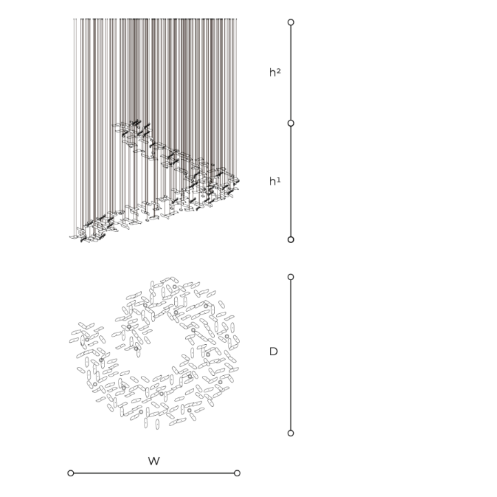 Pluma T750 XBC Fluid Art Composition Light by Italamp | Spacio