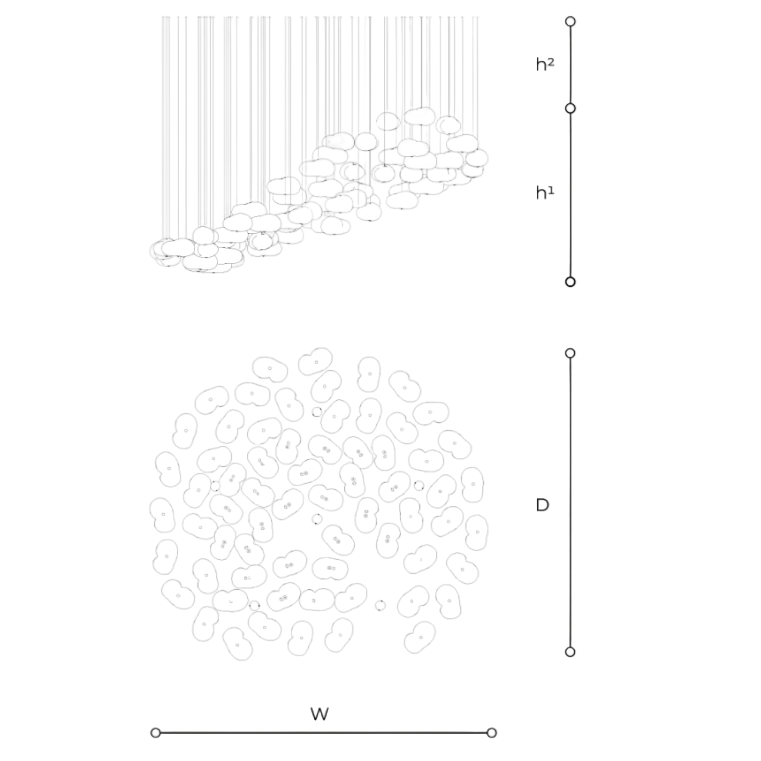 Reva T774 CDE Fluid Art Composition Light by Italamp | Spacio