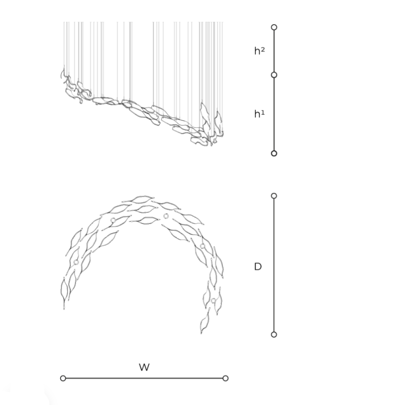 Alyssa T754 CDE Fluid Art Composition Light by Italamp | Spacio