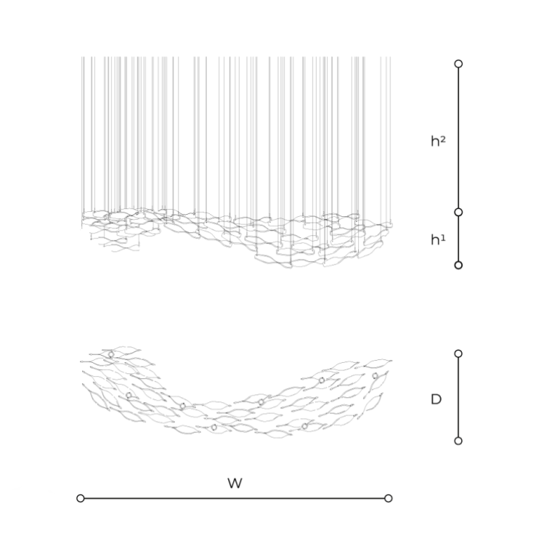 Alyssa T754 FGH Fluid Art Composition Light by Italamp | Spacio