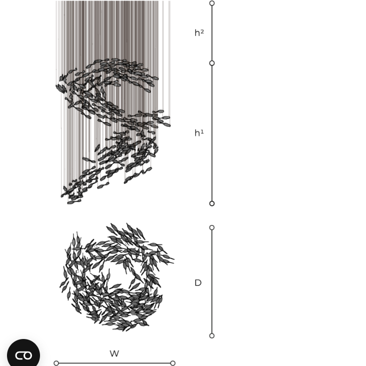 Alyssa T754 XIJ Fluid Art Composition Light by Italamp | Spacio