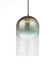 This Italamp Muna pendant light features a clear glass dome, creating an elegant lighting solution.