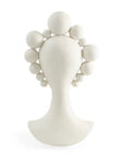 Rear view of Jonathan Adler Camille Bust Sculpture, demonstrating its smooth minimalist porcelain design, part of Spacio India's exclusive Jonathan Adler collection.