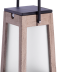 A LJ Solar Lantern Tecka Teck143 300L Duratek lantern with a Les Jardins finish and a black handle.