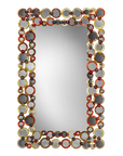 Decorative Murano mirror with a colorful circular frame on a white background