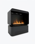 Modern artificial water vapour fireplace with fireplace insert on a white background available at Spacio retail stores in India.