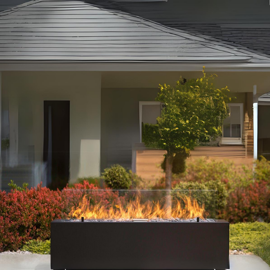 Galio Black Outdoor Gas Fireplace by Planika | Spacio