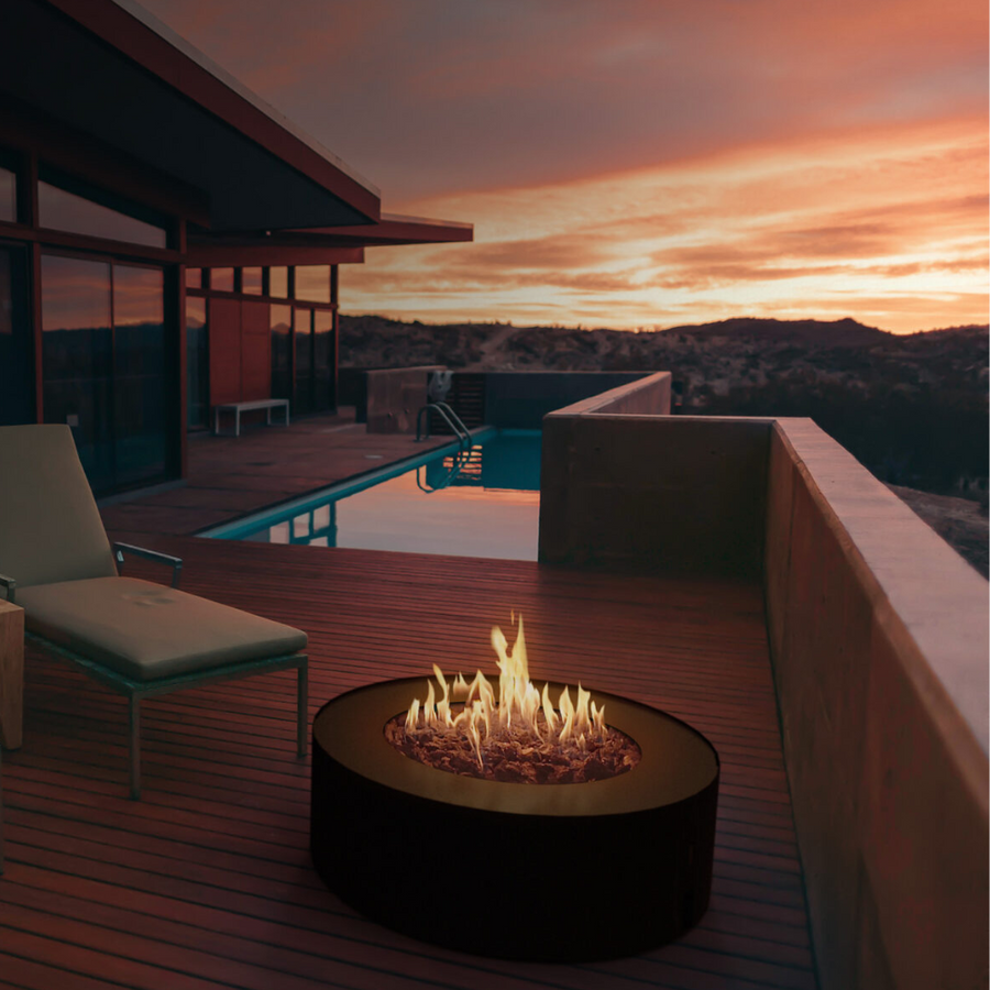Galio Star Black Outdoor Gas Fireplace by Planika | Spacio