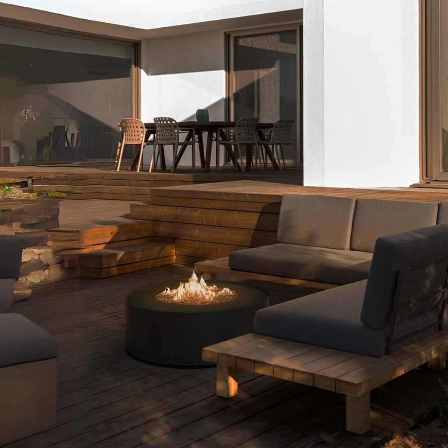 Galio Star Black Outdoor Gas Fireplace by Planika | Spacio