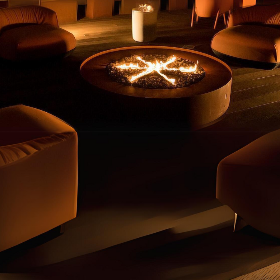 Galio Star Corten Outdoor Gas Fireplace by Planika | Spacio