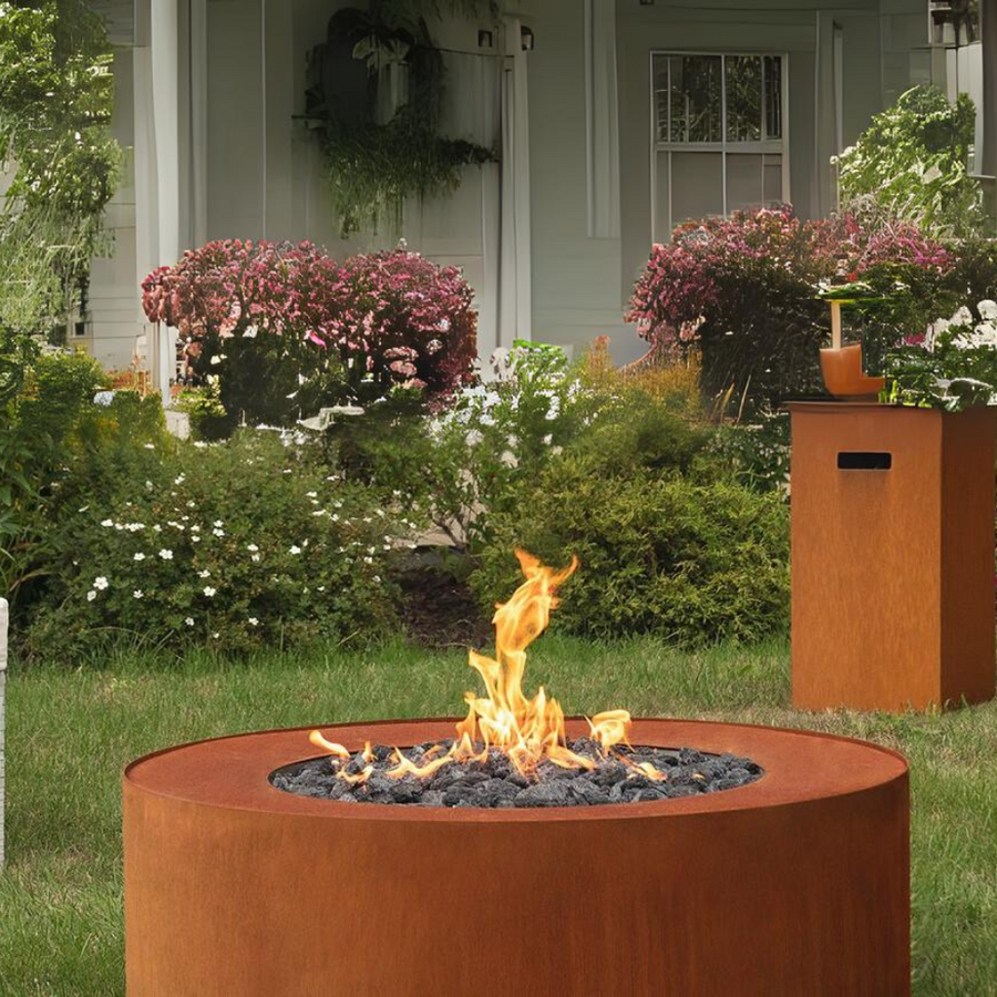 Galio Star Corten Outdoor Gas Fireplace by Planika | Spacio