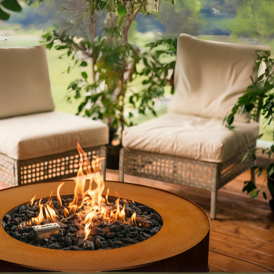 Galio Star Corten Outdoor Gas Fireplace by Planika | Spacio