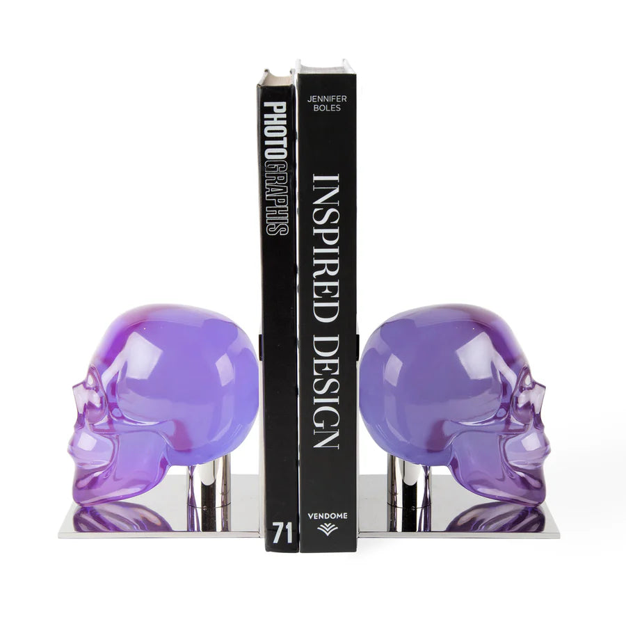 JA Skull Bookends