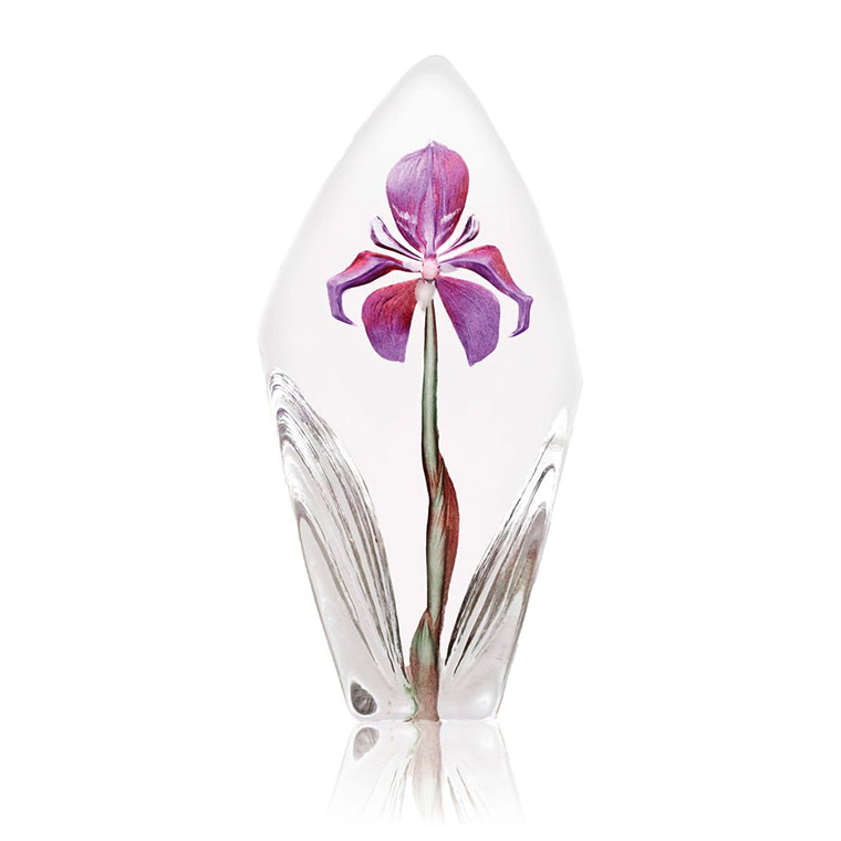 Maleras Crystal Sculpture Acarena Large Purple on a white background, available at Spacio India from the Sculptures and Art Objects Collection