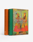 opened 2pc book pack. Beyond Extravagance coffee table book by Assouline, featuring the Al Thani Collection of Indian royal jewels and artefacts, spanning 400 years of history.