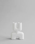 A 101Cph Cobra Double Mini Bubble White 203022 candle holder in Copenhagen style with a y shape on it.